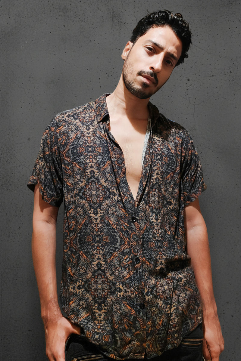 Digit shirt - Green orange