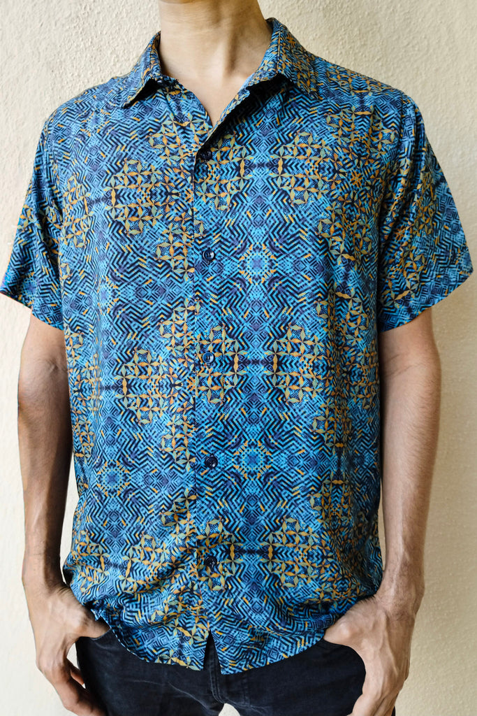 Digit shirt - Blue/Orange